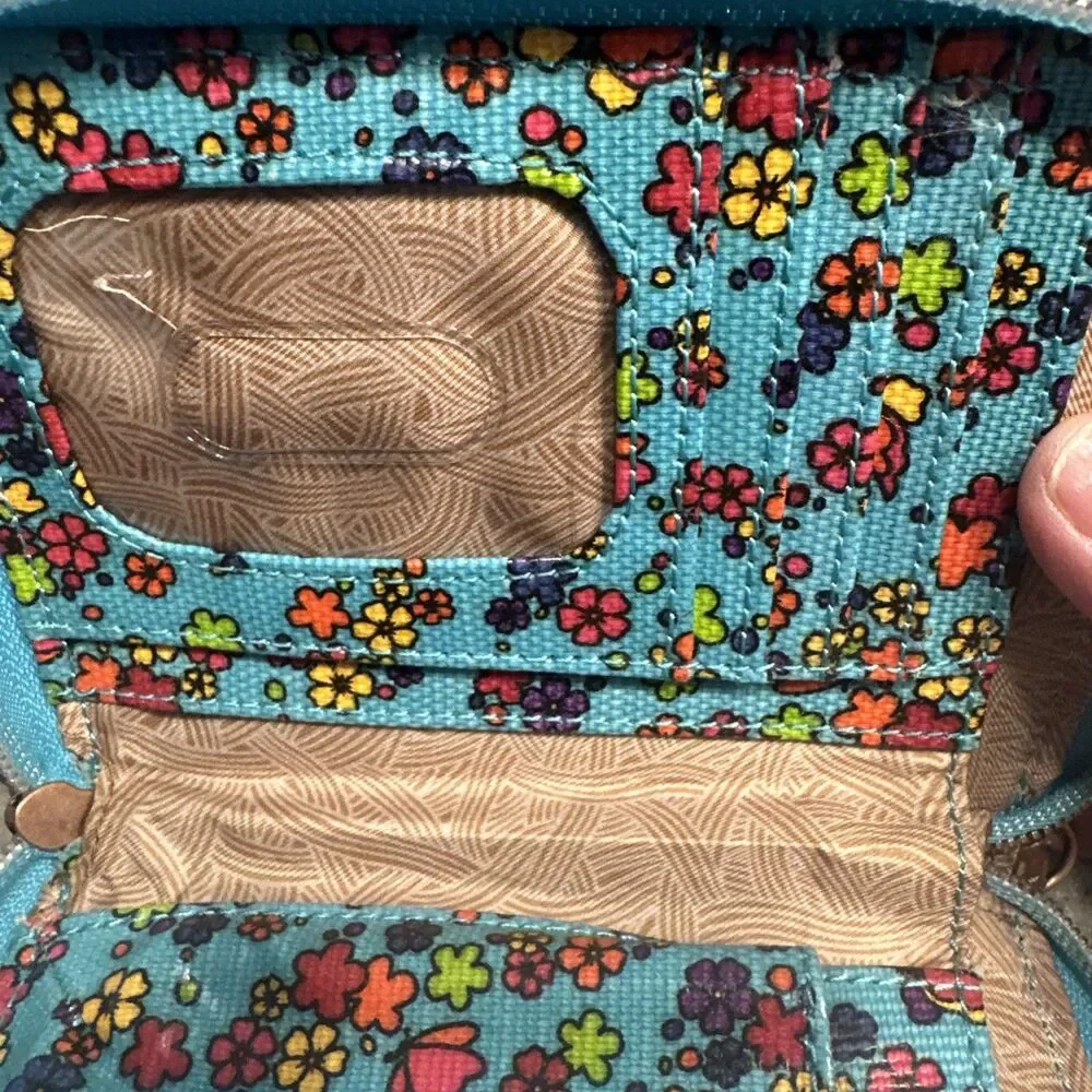 Sakroots Wallet Floral Multicolor Zip Around 5.5" X 4.5" - Picture 8 of 10